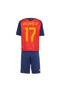 Espanja Nico Williams #17 Jalkapallovaatteet Lasten Kotipeliasu MM-kisat 2026 Lyhythihainen (+ Lyhyet housut)